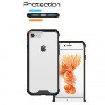 Wholesale iPhone 7 Air Hybrid Clear Case (Black)